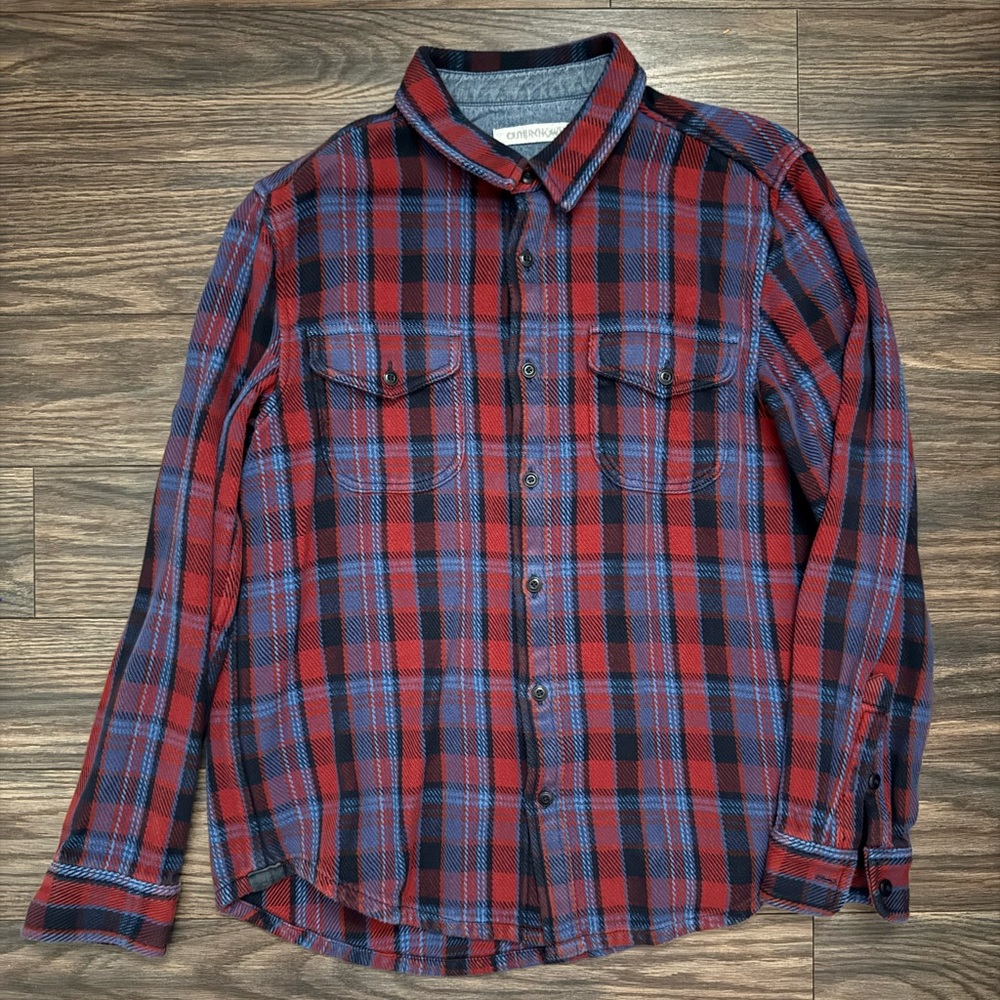 Outerknown Plaid Red and Blue Men's Blanket Shirt